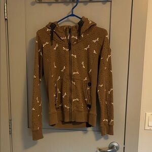 G.I.G.A. DX Brown Hoodie with Dragonfly Print Size 6 EUC